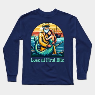 Love at First Bite [Mermaid and Fisherman] Long Sleeve T-Shirt